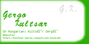 gergo kultsar business card